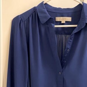 Loft Navy Blouse